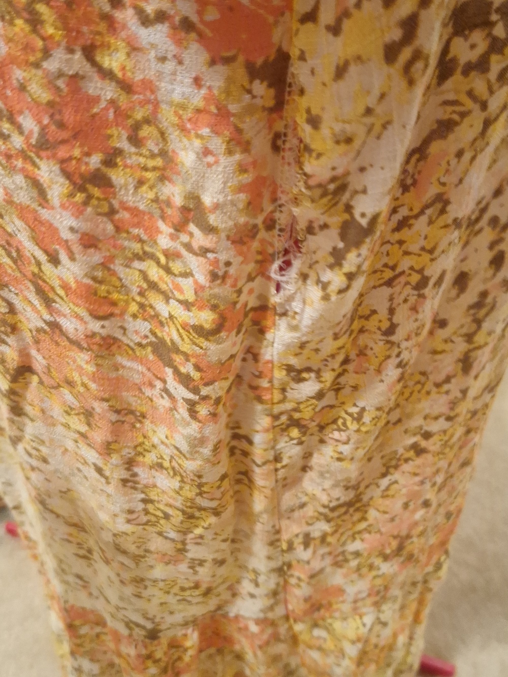 Mlle Gabrielle Red and Yellow Floral Halter Dress Size L - Picture 7 of 12